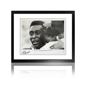 Pele Signed Brazil Deluxe Mount Frame of 100