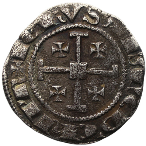 1324 - 1359 Hugh IV 1 Gros Crusader Kingdom of Cyprus Coin Silver