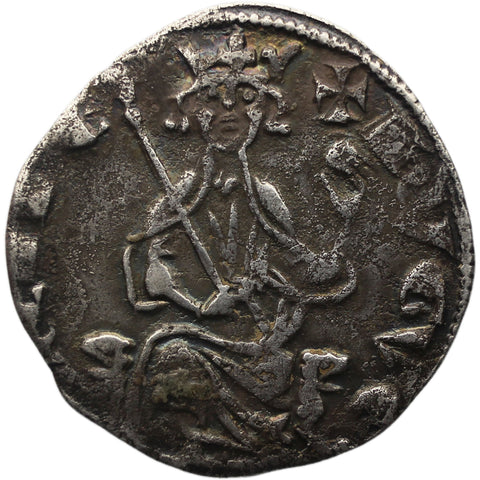 1324 - 1359 Hugh IV 1 Gros Crusader Kingdom of Cyprus Coin Silver