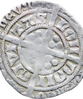 1334 - 1351 England Edward III One Groat Coin Silver London Mint Cross pattee