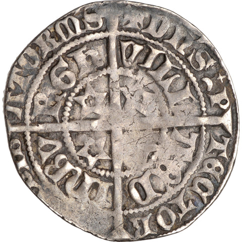 1371 - 1390 Groat Robert II of Scotland Coin Silver