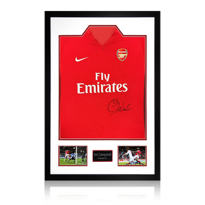 Sol Campbell Signed Arsenal 2009/10 Home Shirt Premium Frame