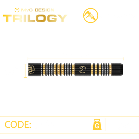 Winmau MvG Trilogy 90% Tungsten Alloy Steeltip darts