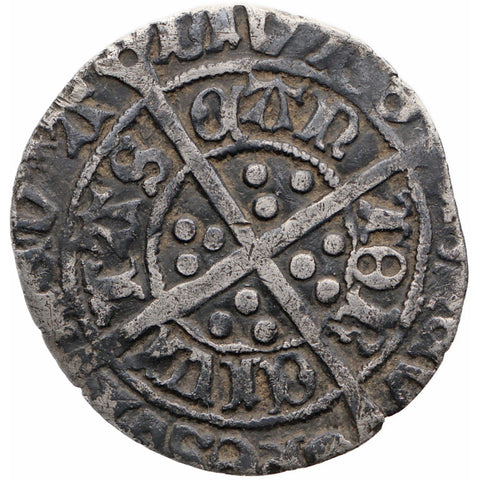 1493 - 1499 Half Groat Henry VII Canterbury Mint Facing bust