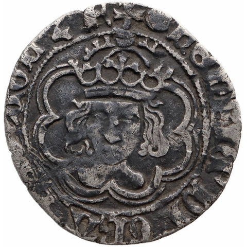 1493 - 1499 Half Groat Henry VII Canterbury Mint Facing bust