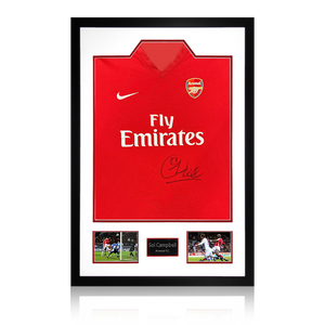 Sol Campbell Signed Arsenal 2009/10 Home Shirt Premium Frame