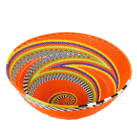 Zulu Telephone Wire Bowl Orange TR18 19cm