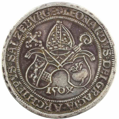 1504 Salzburg Silver Guldiner (Rübentaler) of Prince-Archbishop Leonhard von Keutschach