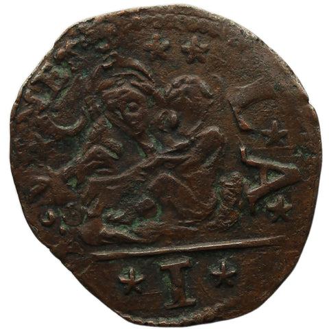 1519 - 1629 1 Bagattino Overstruck Anonymous coinage Venice Coin Italy
