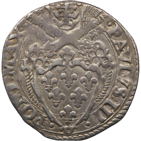 1534-1549 1 Grosso Macerata Papal States Paul III Coin