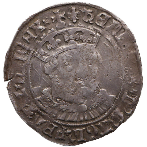 1544 - 1547 Groat - Henry VIII 3rd coinage London Tower Mint Lis