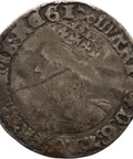 1553-1554 Groat Mary Coin England Pomegranate 