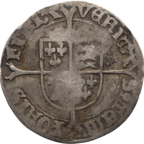 1553-1554 Mary Groat England Coin Pomegranate Mint Mark