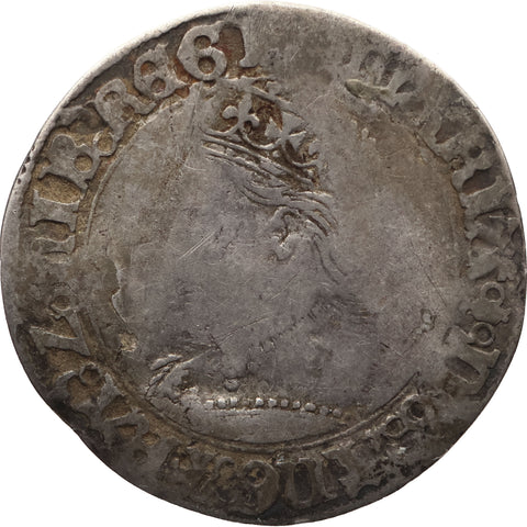 1553-1554 Mary Groat England Coin Pomegranate Mint Mark