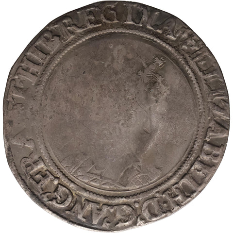 1560-1561 Shilling Elizabeth I Coin England 2nd issue Cross Crosslet 