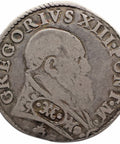 1572 - 1585 Testone Gregory XIII Coin Papal States Italy