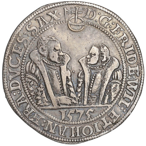 1575 1 Thaler Saxe - Weimar Germany Coin Friedrich Wilhelm I and Johann III
