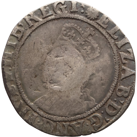 1584-1586 Shilling Elizabeth I Coin England 6th issue Escallop