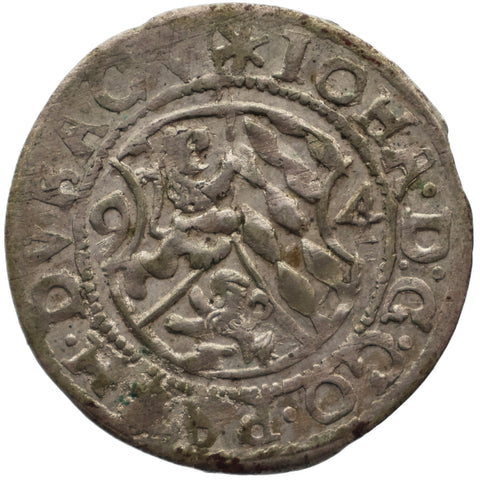 1594 3 Kreuzers John I Palatinate - Zweibrücken Coin