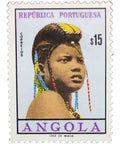 15 Angolan centavo 1961 Angola Stamp Girl