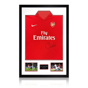 Sol Campbell Signed Arsenal 2009/10 Home Shirt Premium Frame
