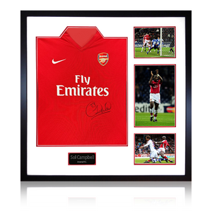 Sol Campbell Signed Arsenal 2009/10 Home Shirt Elite Frame