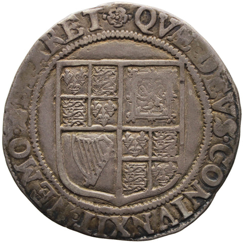 1605 - 1606 Shilling James I England Silver Coin 2nd issue, 3rd bust Mintmark Rose Hammered Coins