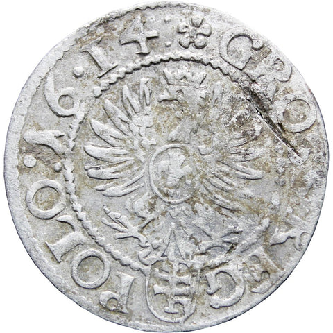 1614 Grosz Sigismund III Groschen Polish–Lithuanian Commonwealth Silver Coin Mint Krakow