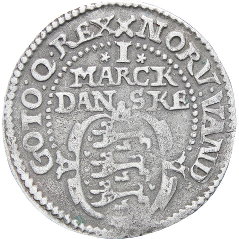 1617 One Mark Denmark Norway Coin Christian IV 