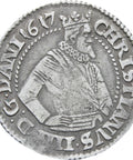 1617 One Mark Denmark Norway Coin Christian IV 
