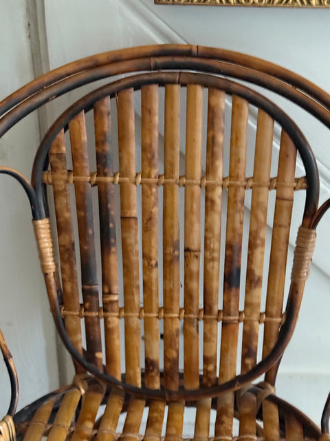 19th Century Little Tiger Bamboo Child or Display Chair
