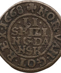 1668 2 Skilling Dansk Frederick III Coin Denmark 