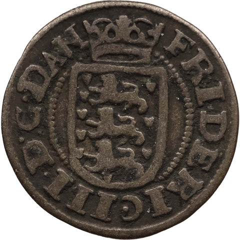 1668 2 Skilling Dansk Frederick III Coin Denmark 