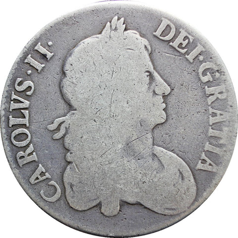 1675 Crown Charles II Great Britain Silver Coin