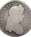1679 Shilling Charles II Coin UK Silver 2nd milled bust