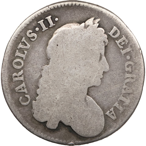 1679 Shilling Charles II Coin UK Silver 2nd milled bust