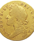 1687/6 Guinea James II Coin UK Gold 2nd bust Overdate
