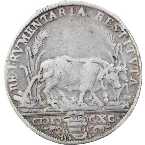 1690 Italian States Papal Vatican Pope Alexander VIII silver Testone 30 Baiocchi coin