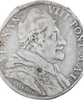 1690 Italian States Papal Vatican Pope Alexander VIII silver Testone 30 Baiocchi coin