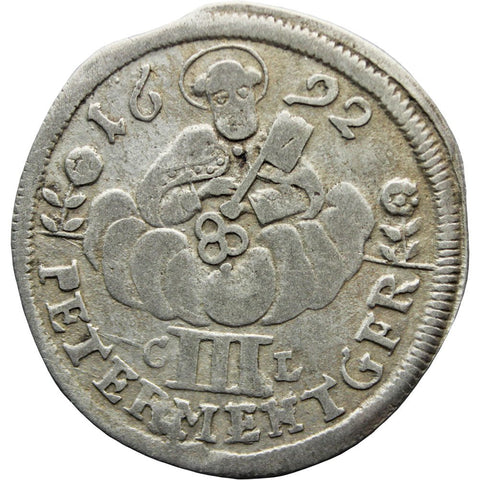 1692 3 Albus Johann Hugo von Orsbeck Archbishopric of Trier Germany Coin