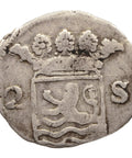 1696 2 Stuivers Dutch Republic Zeeland Netherlands Silver Coin