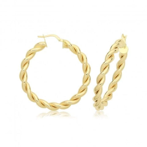 Boucles d'oreilles créoles en or jaune 9 carats ER1216