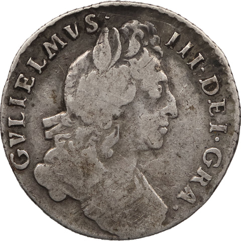 1697 6 Pence William III Coin Silver UK 
