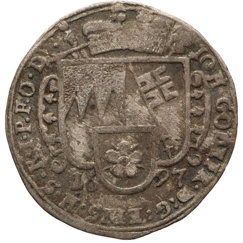 1697 Schilling - John Gottfried II Guttenberg Bishopric of Würzburg 