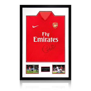 Sol Campbell Signed Arsenal 2009/10 Home Shirt Premium Frame