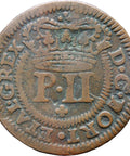 1703 3 Reis Portugal Pedro II Coin