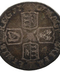 1707 Sixpence Queen Anne Coin Silver Edinburgh Mint Scotland
