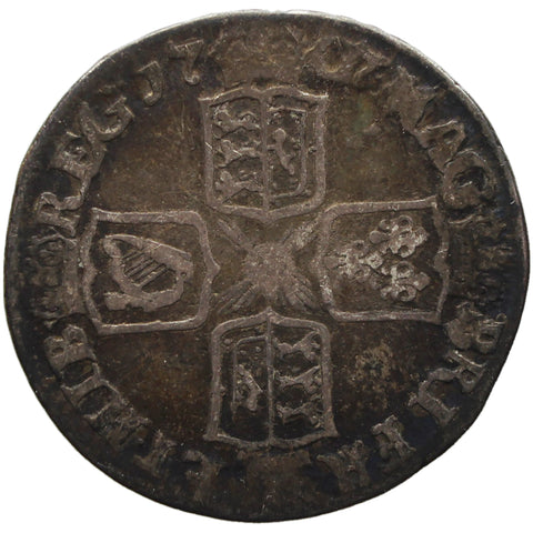 1707 Sixpence Queen Anne Coin Silver Edinburgh Mint Scotland