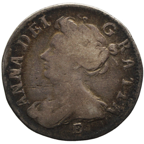 1707 Sixpence Queen Anne Coin Silver Edinburgh Mint Scotland