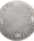 1708 Half Crown Queen Anne Silver Coin British United Kingdom minted in Edinburgh, Scotland